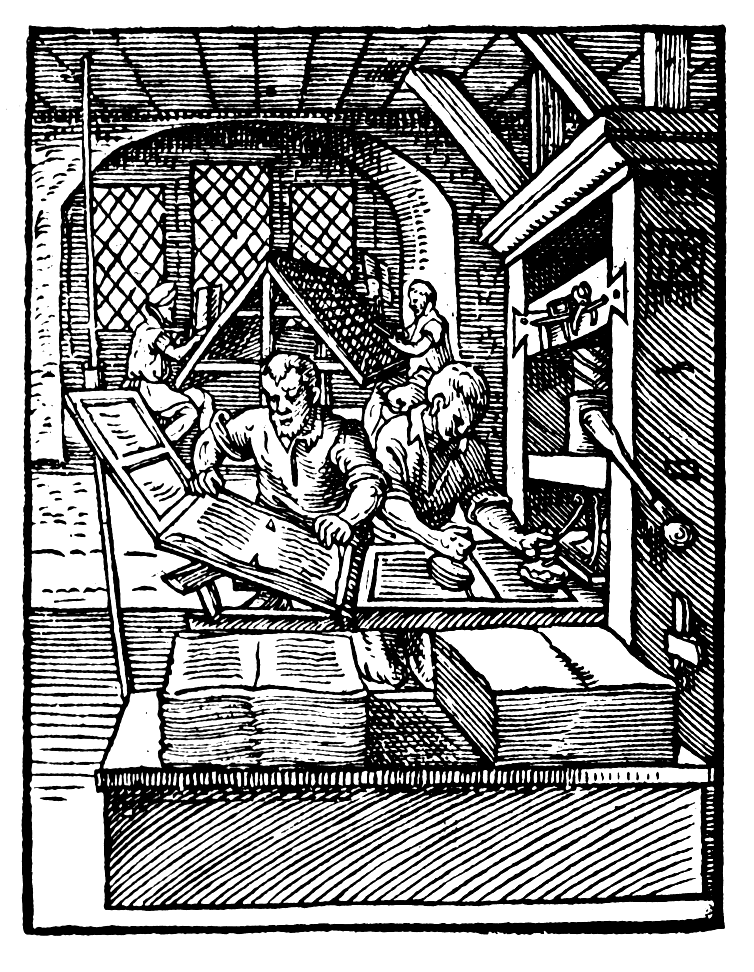 Gutenberg movable type printing